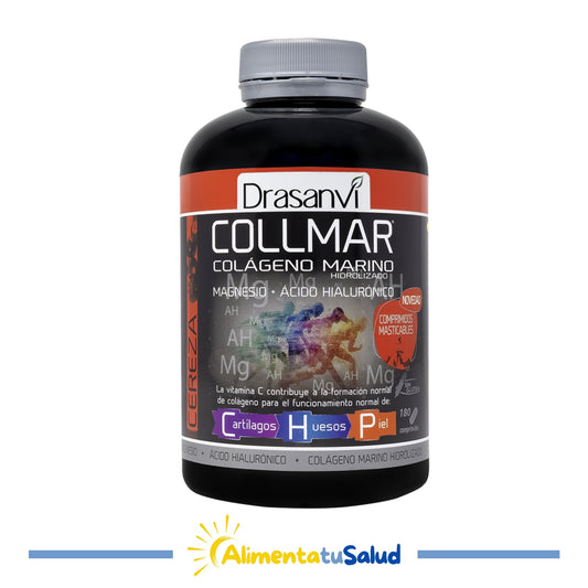 Collmar colágeno + magnesio - 180 comprimidos sabor cereza - Drasanvi