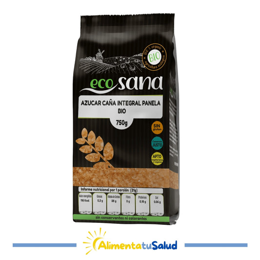 Panella sucre de canya integral Bio - 750g - Ecosana